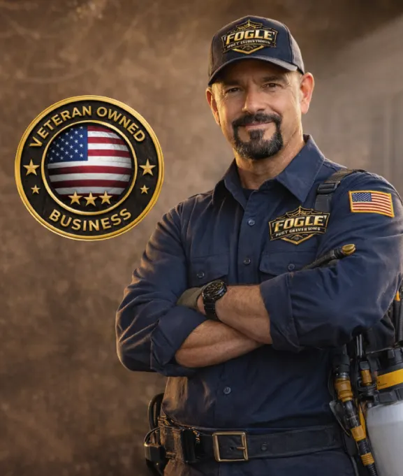 Travis Fogle, owner of Fogle Pest Solutions, veteran-owned pest control company in Westminster, MD