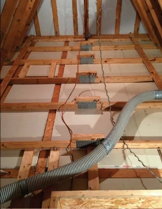 removed contaminated insulation after photo decontamination attic rats